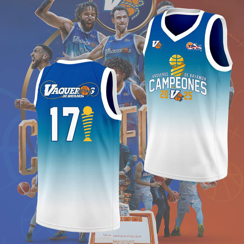 Vaqueros De Bayamon Champions Baloncesto Superior Nacional 2025 Basketball Jersey Fan Apparel-1