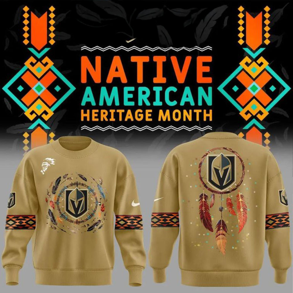 Vegas Golden Knights Football Native American Heritage Month 2024 Sweatshirt Gifts For Husband-1
