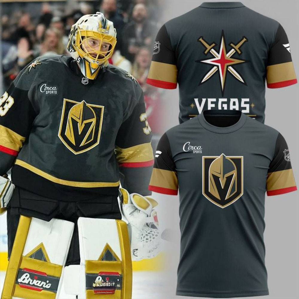 Vegas Golden Knights New Season 2025 Grey T-Shirt Father's Day Gifts-1