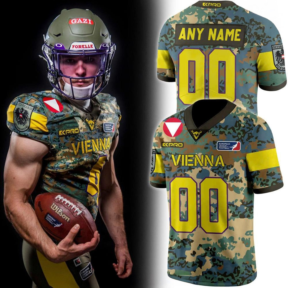 Vienna Vikings Salute To Service 2025 Football Jersey Vienna Vikings Merch Gift Ideas For Fans-1