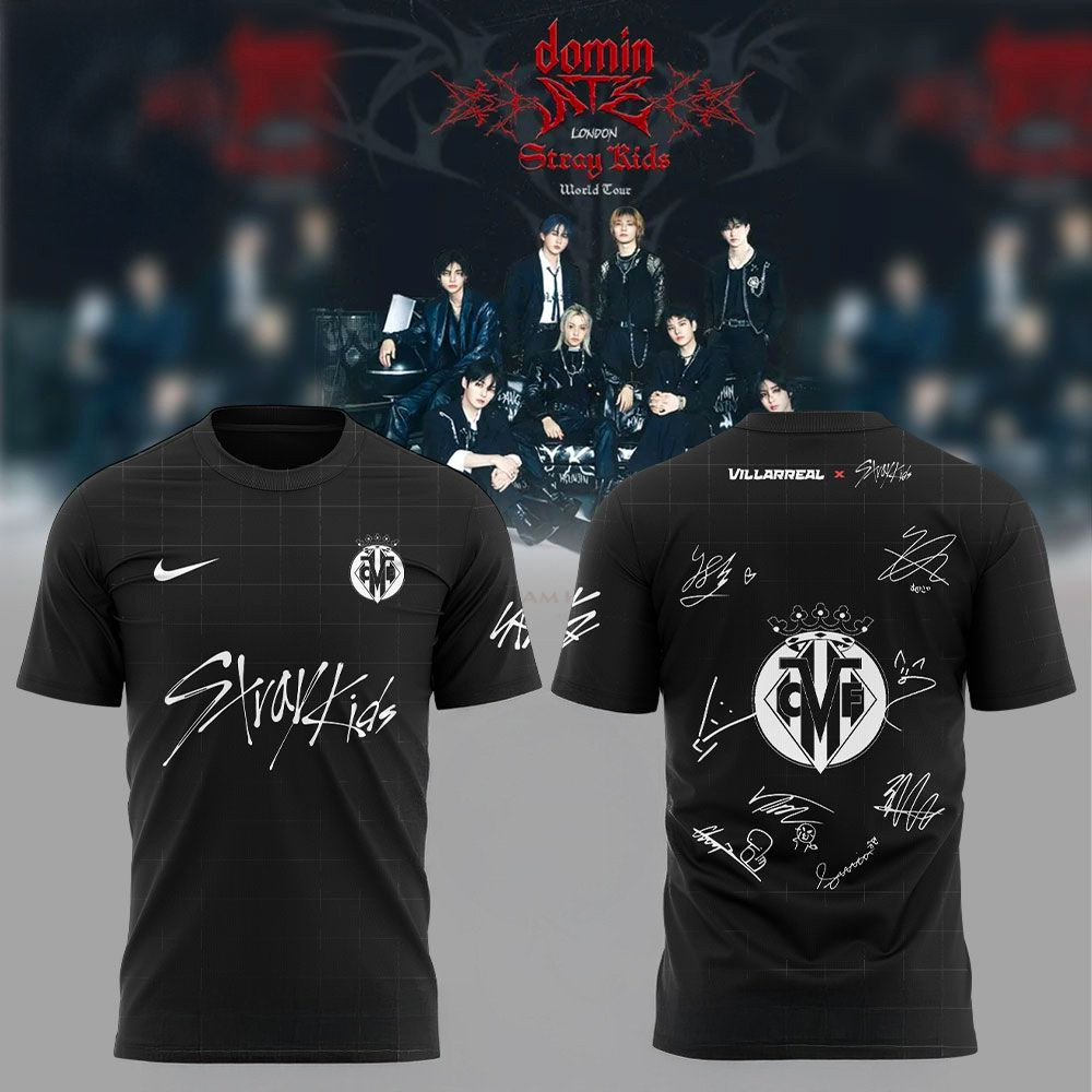Villarreal CF Stray Kids Show Signature Shirt Fan Merch Gifts For Dudes-1