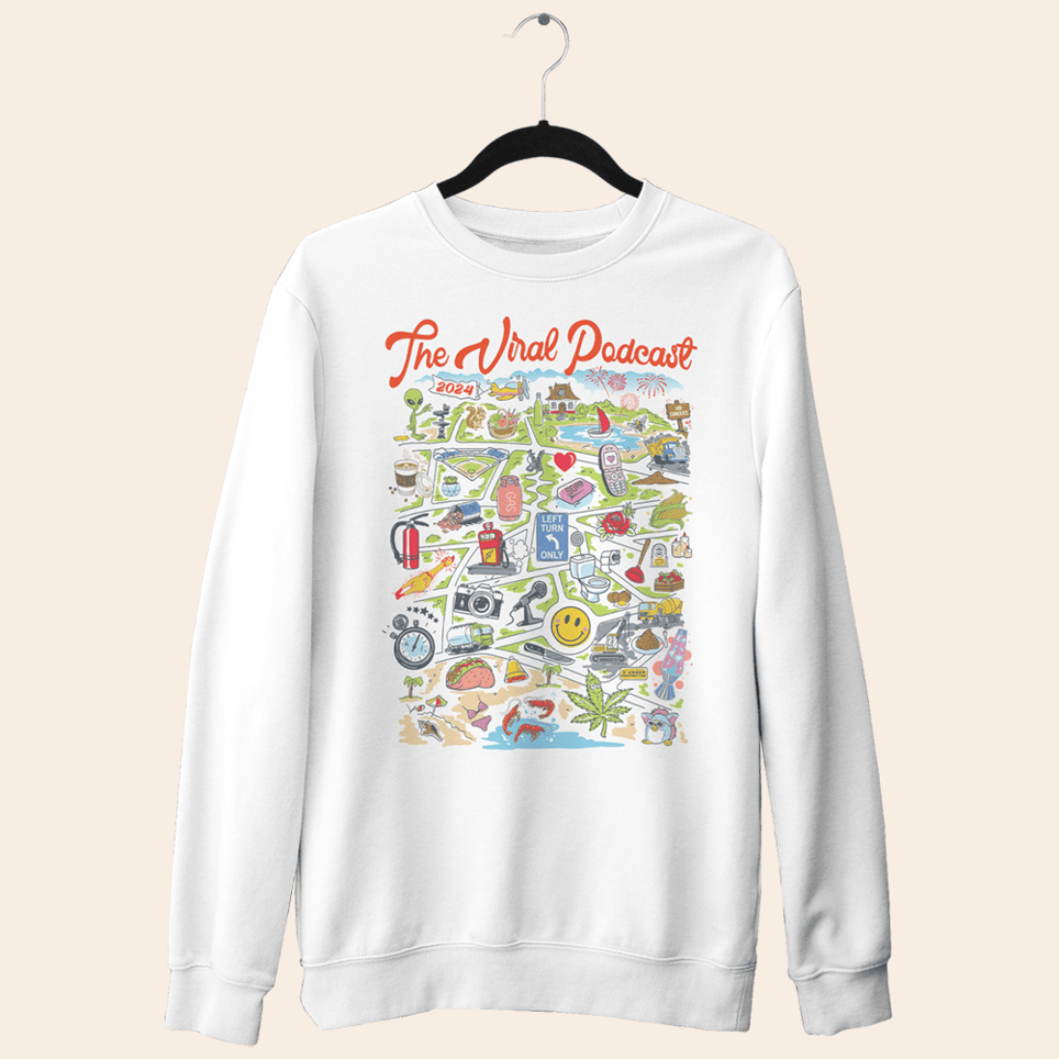 Viral Podcast Merch 90s Souvenir Sweatshirt The Viral Podcast 2024 Sweatshirt Mothers Day Gifts-1