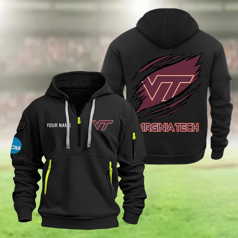 Virginia Tech Hokies Football Ncaa 2025 Black Hoodie Classic Football Fan Gift-1