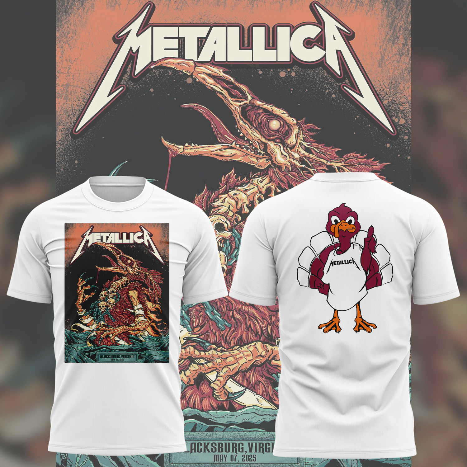 Virginia Tech Metallica Enter Night Black Shirt Perfect Gift Idea For Rock Fans-1