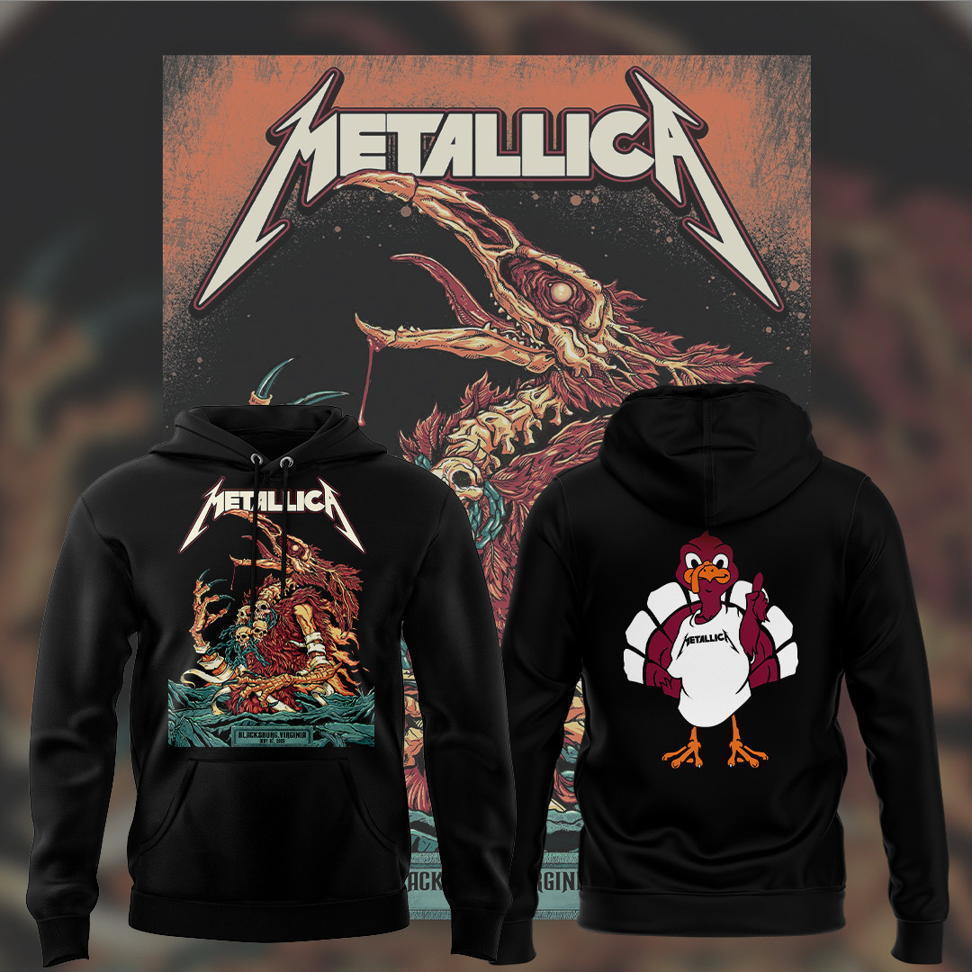 Virginia Tech Metallica M72 World Tour 2025 Black Hoodie Gift For Music Lovers-1