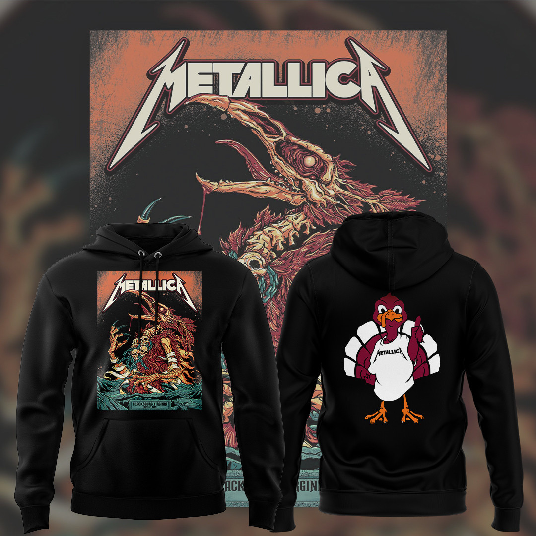 Virginia Tech Metallica M72 World Tour 2025 Black Hoodie Gift For Rock Fan-1