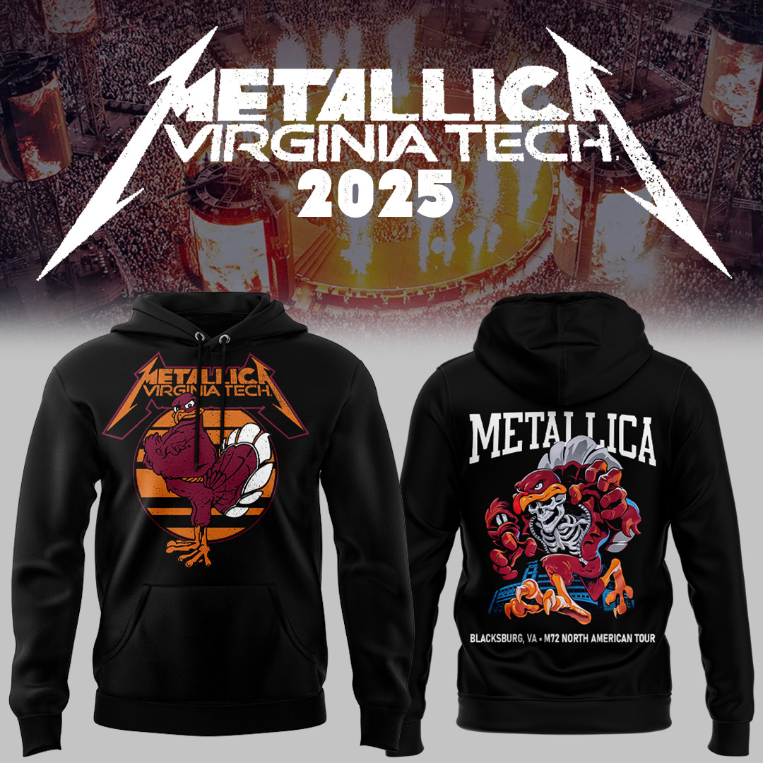 Virginia Tech Metallica M72 World Tour 2025 Exit Light Black Hoodie Gift For Music Lovers-1