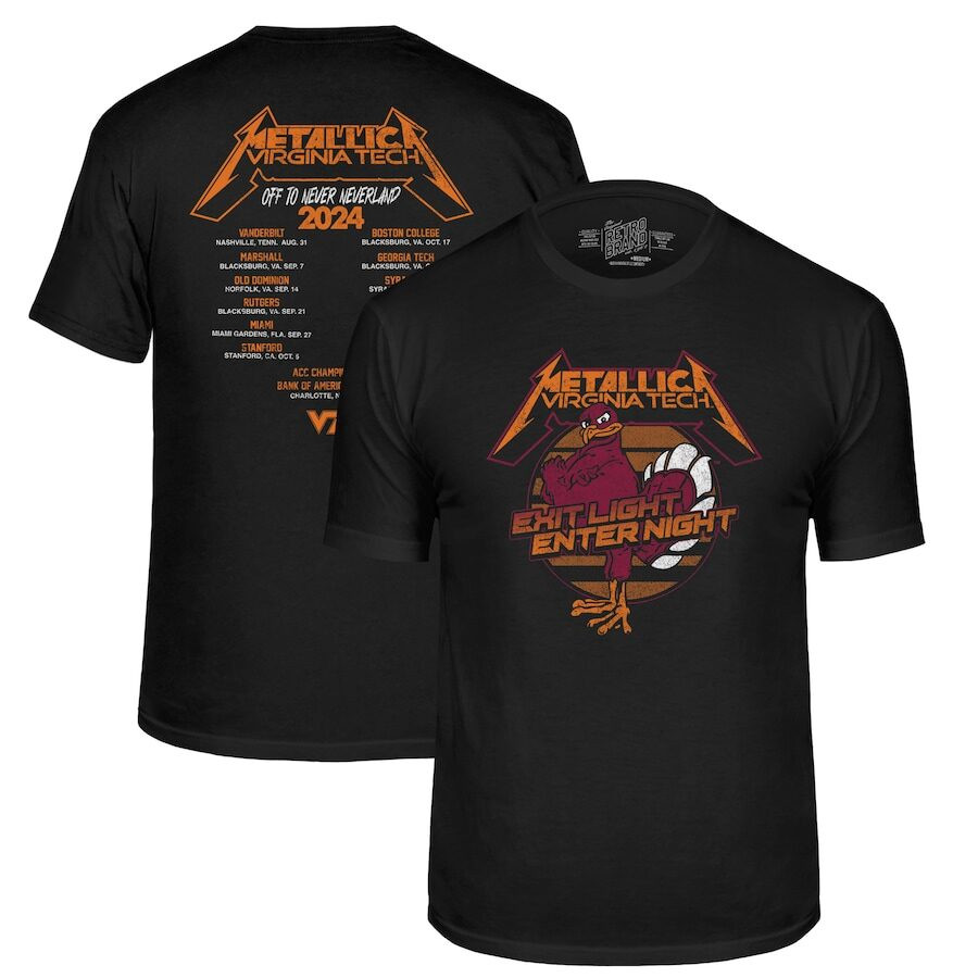 Virginia Tech Metallica M72 World Tour 2025 Music Concert Black Shirt Perfect Gift For Music Fans-1