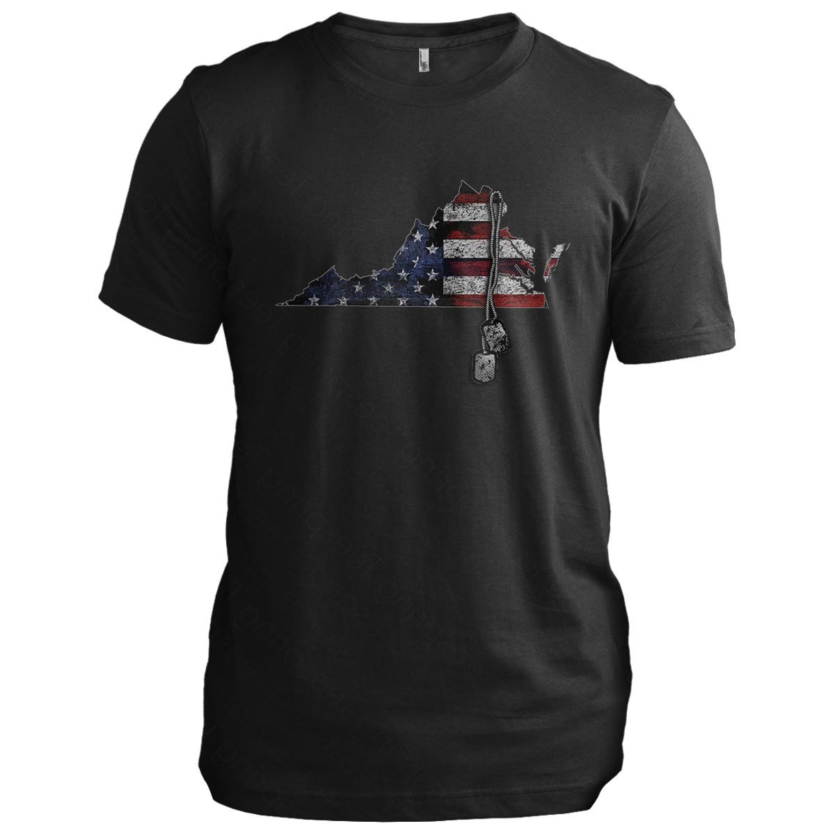 Virginia Veteran Dog Tags Virginia T-Shirt Patriotic Tee Shirts Gifts For Veteran-1
