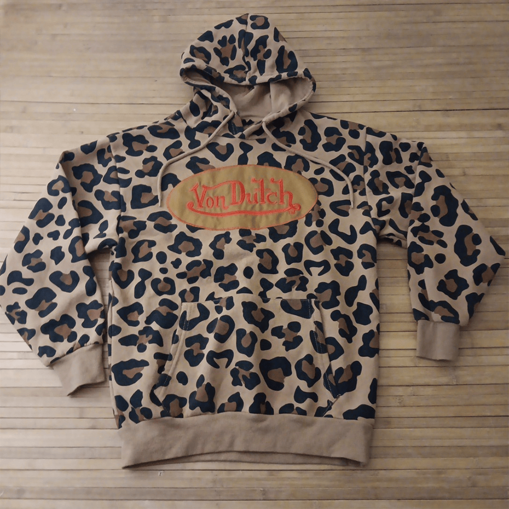 Von Dutch Merch Von Dutch Cheetah Hoodie Father's Day Gifts For Dad-1