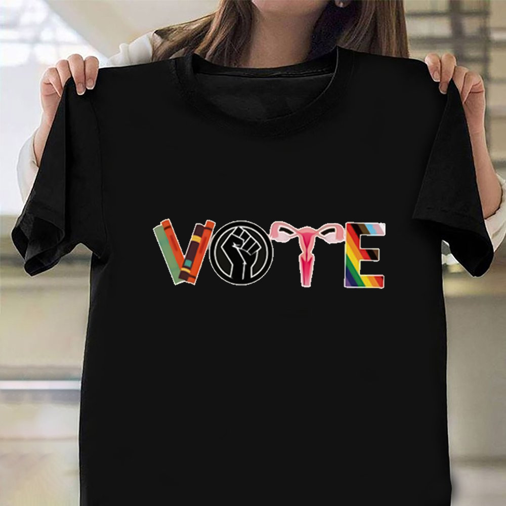 Vote Shirt Support Women Rights Vote Banned Books Reproductive Pro Choice LGBT Shirt-1