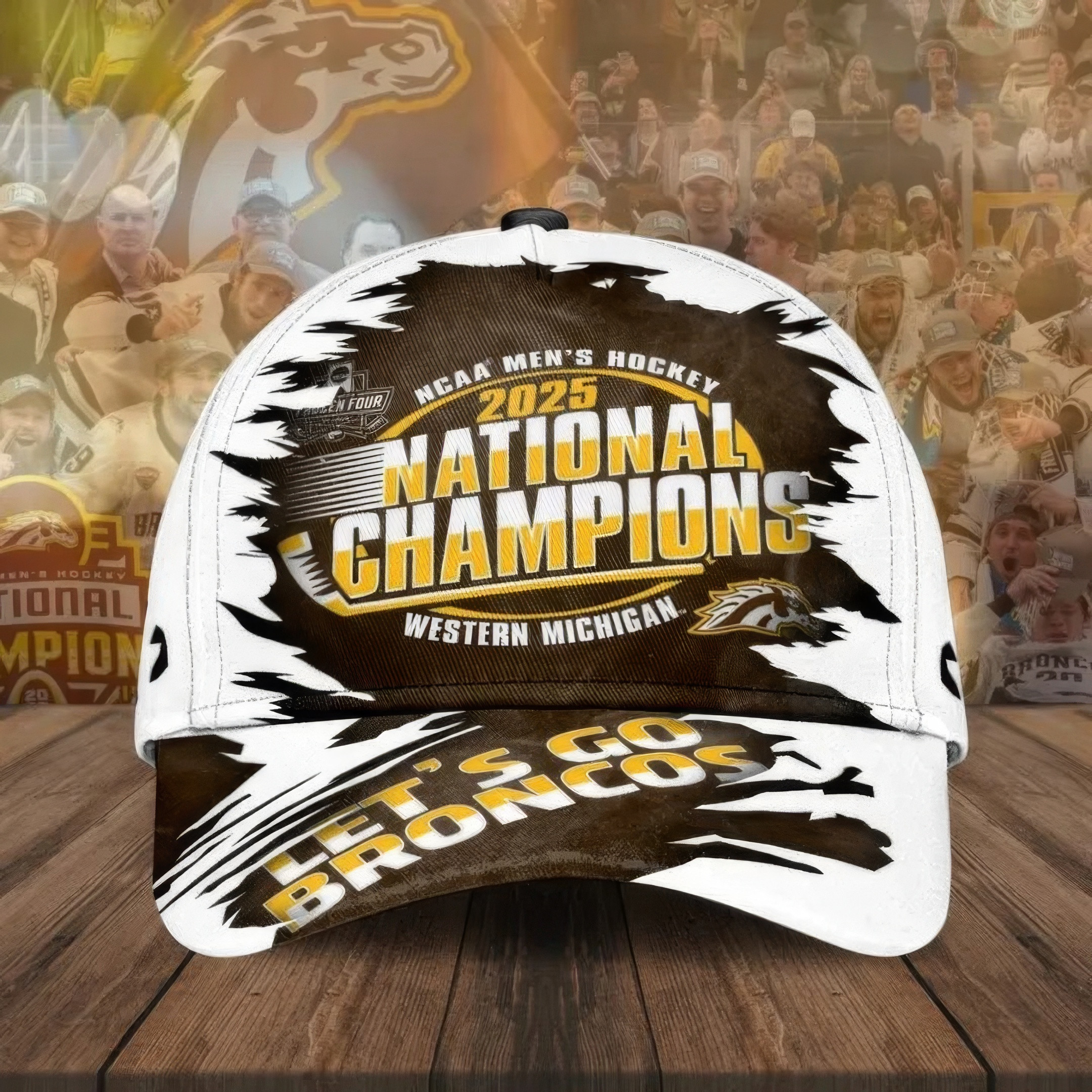 WMU Hockey 2025 National Champion Hat Great Gifts For Hockey Fans-1