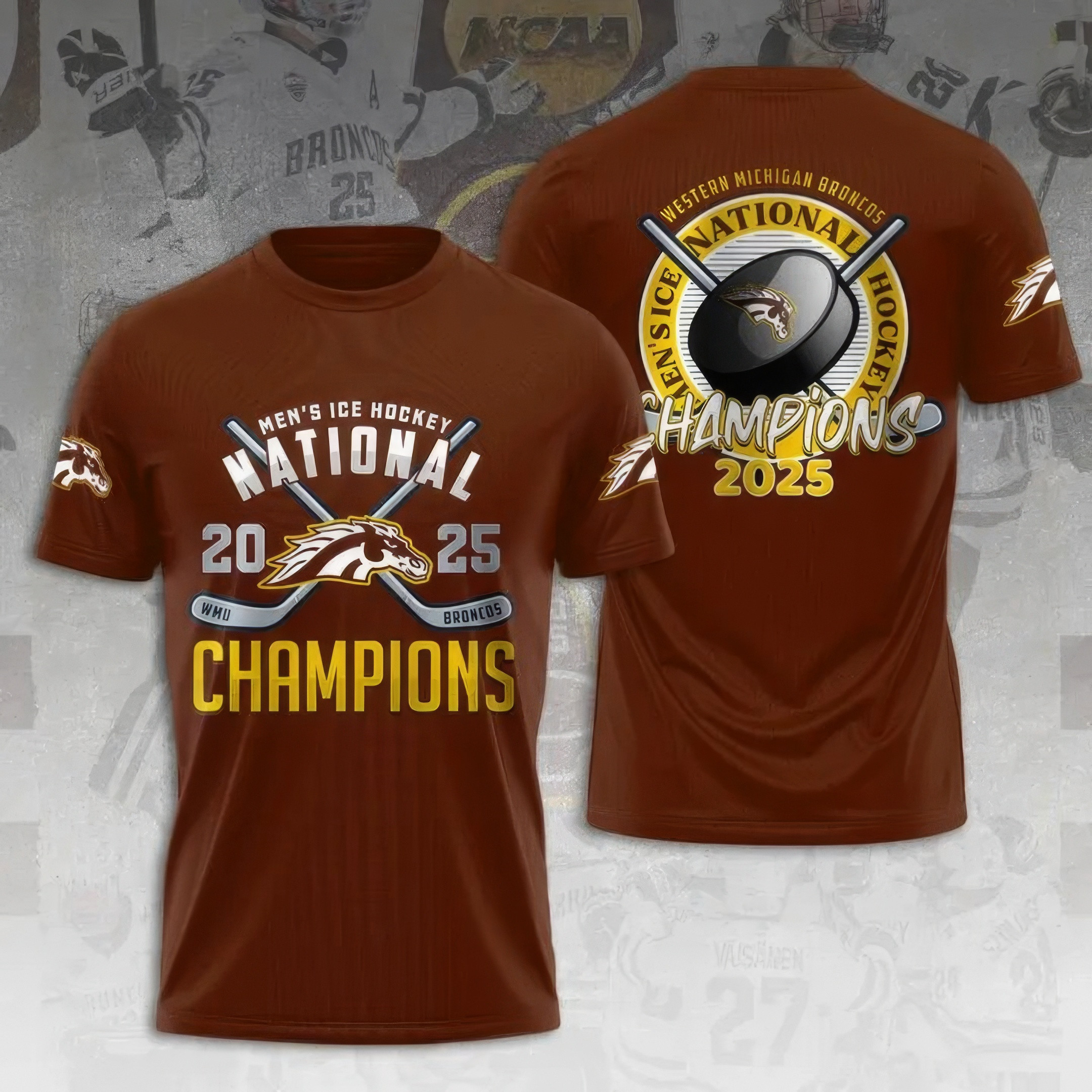 WMU Hockey 2025 National Champion Shirt Best Gifts For Hockey Fans-1
