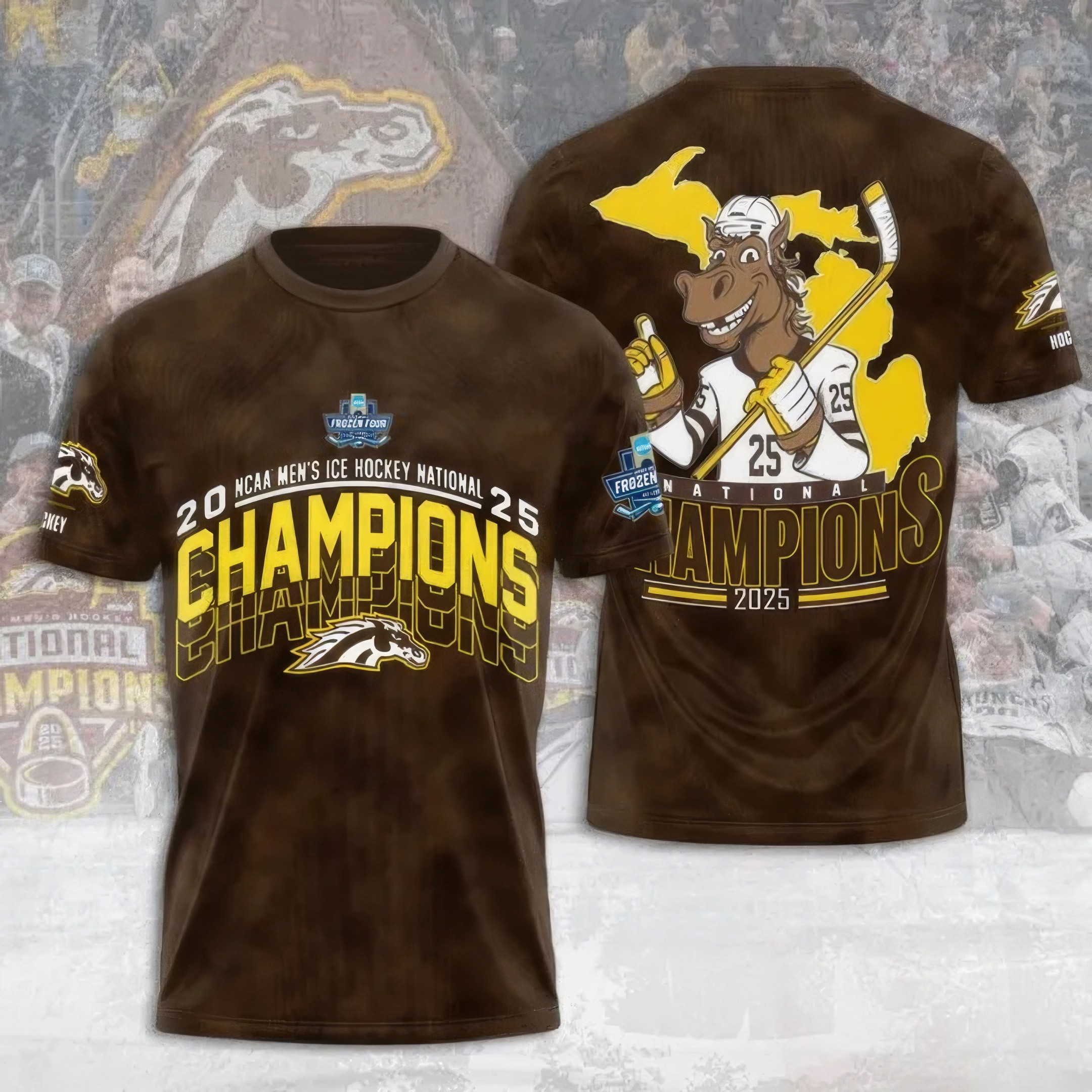 WMU Hockey 2025 National Champion Shirt Best Gifts For Hockey Lovers-1