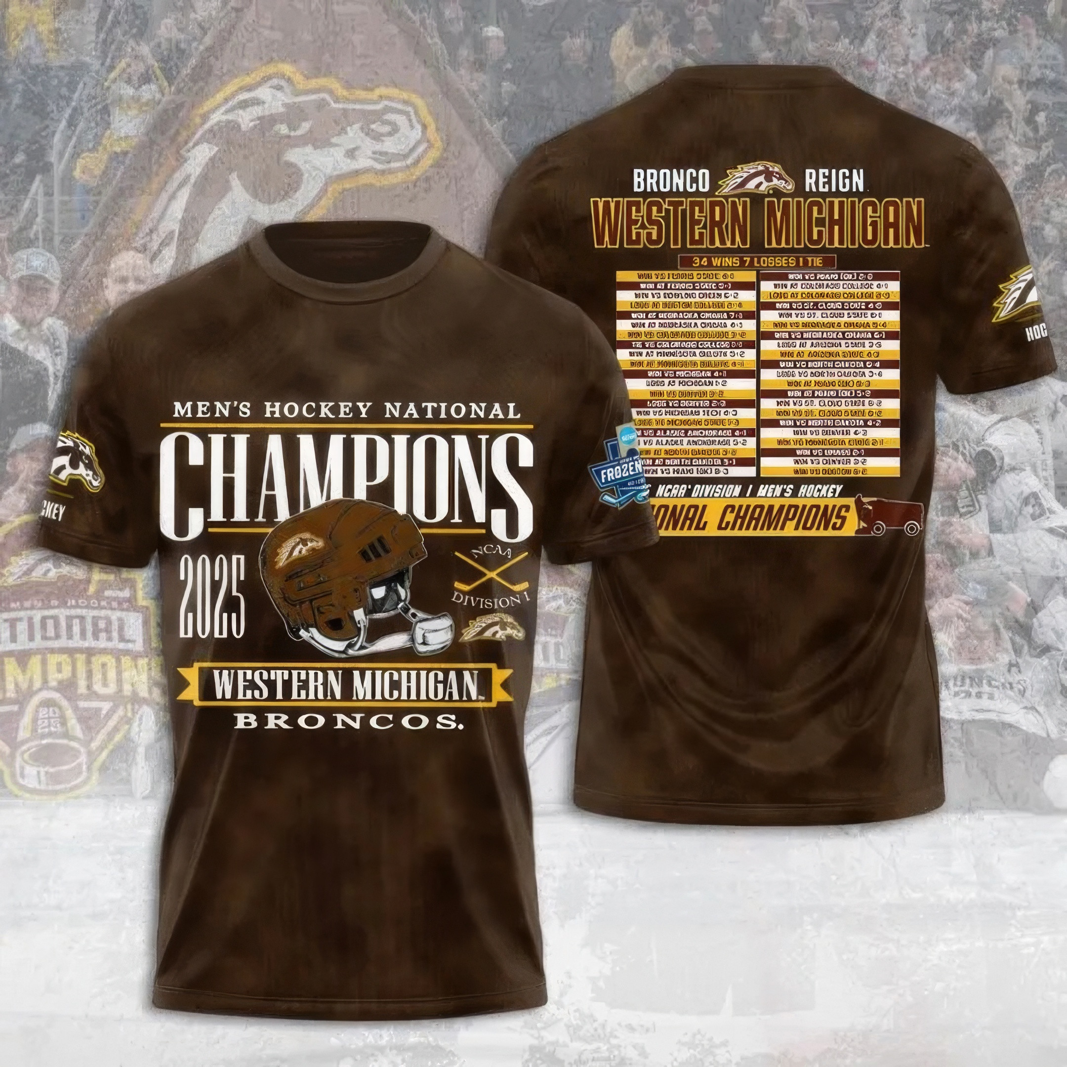 WMU Hockey 2025 National Champion Shirt Gift Ideas For Hockey Lovers-1