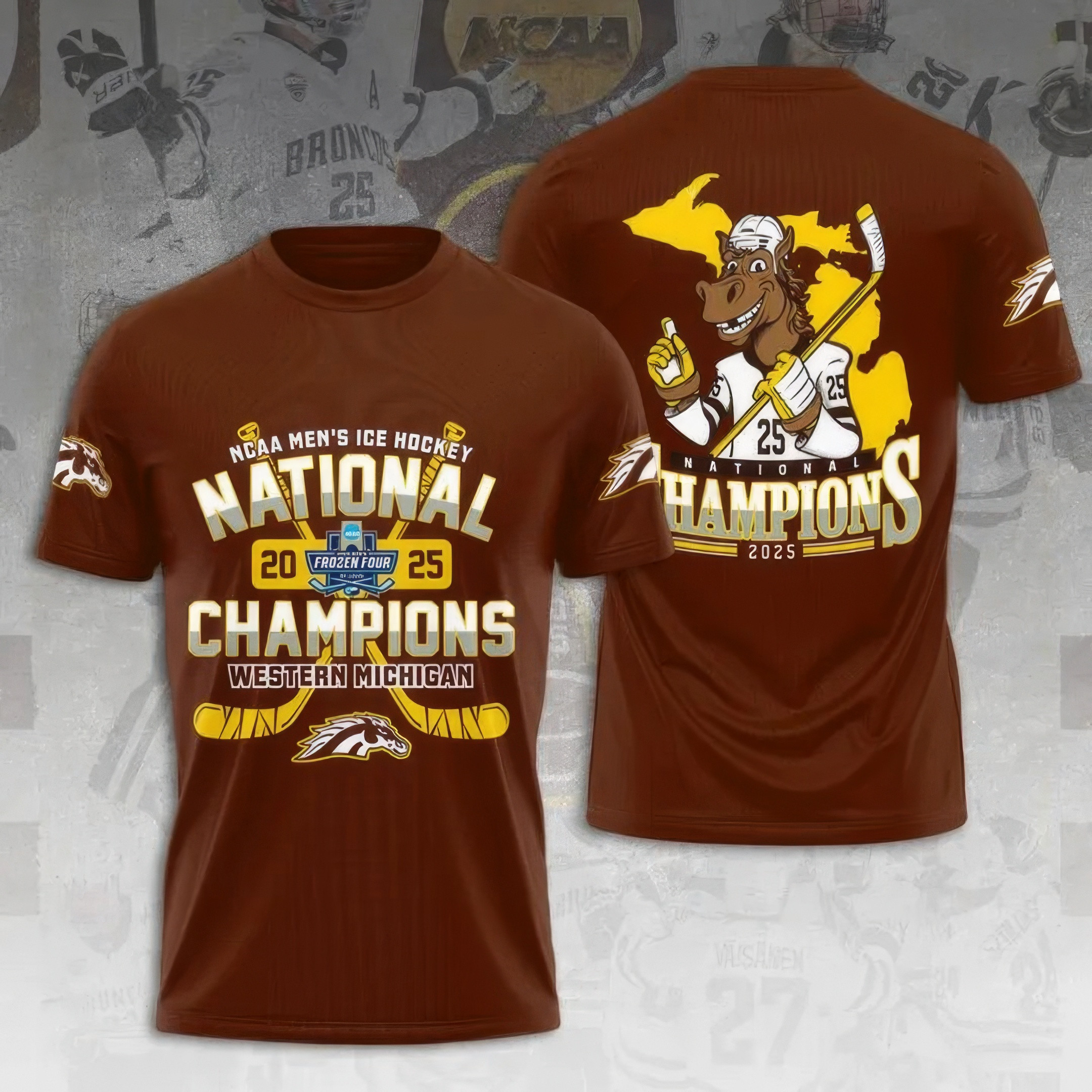 WMU Hockey 2025 National Champion Shirt Gifts For Hockey Fan-1