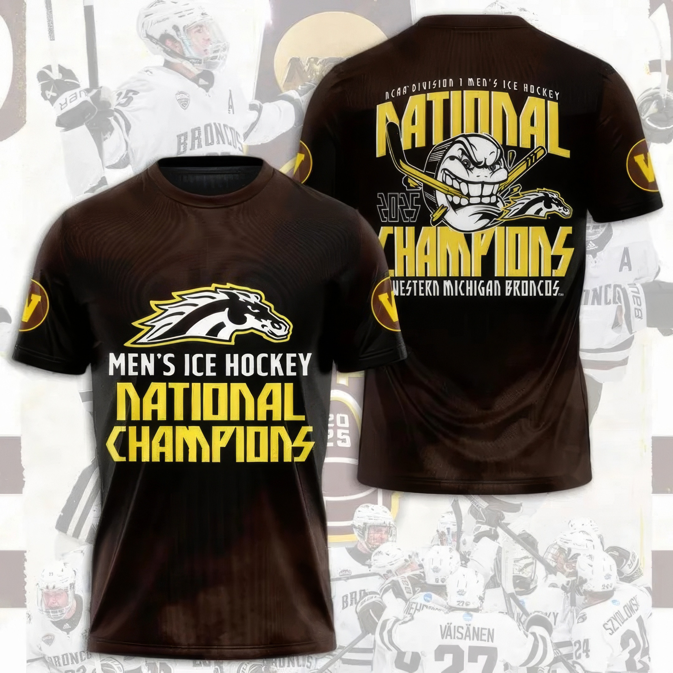 WMU Hockey 2025 National Champion Shirt Ice Hockey Fan Gifts-1