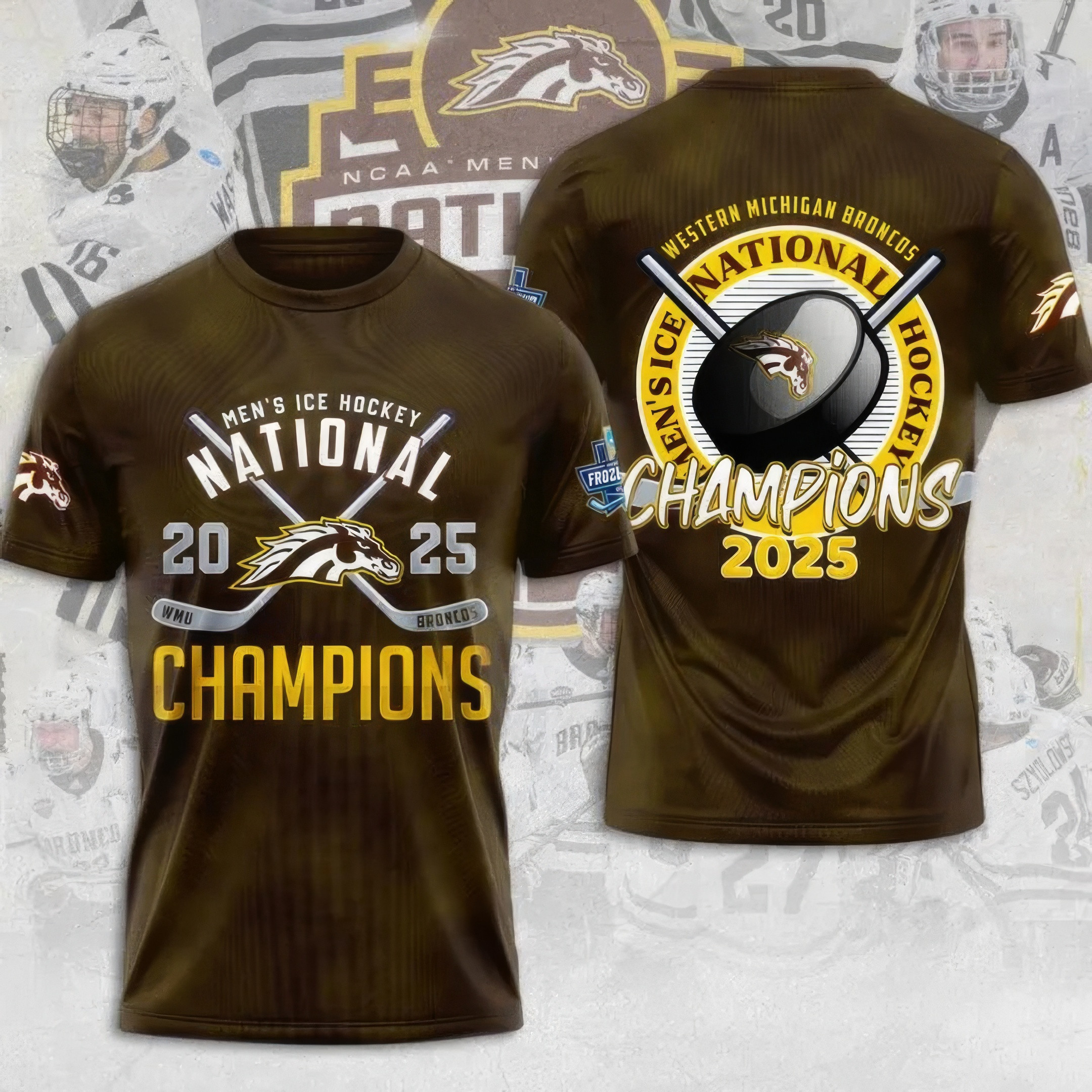WMU Hockey 2025 National Champion Shirt Presents For Hockey Lovers-1