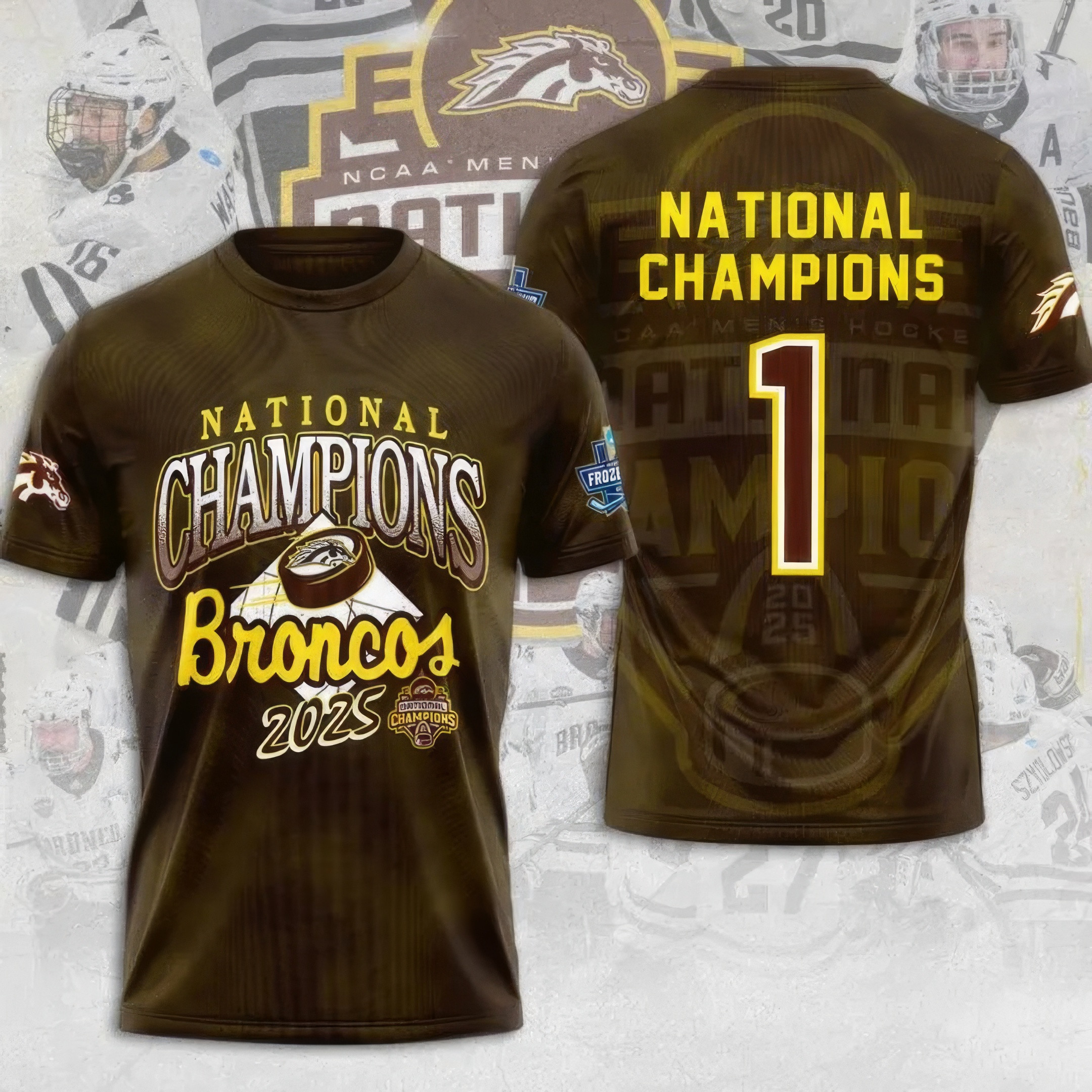 WMU Hockey 2025 National Champion Shirt Unique Gifts For Hockey Fans-1