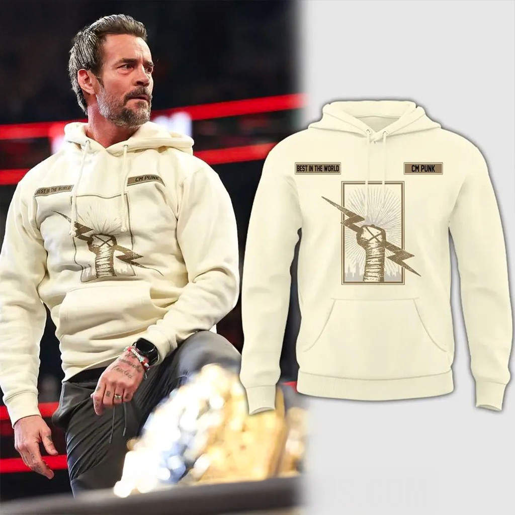 WWE CM Punk Best in the World Hoodie Fan Merch Christmas Gift Ideas For Boyfriend-1
