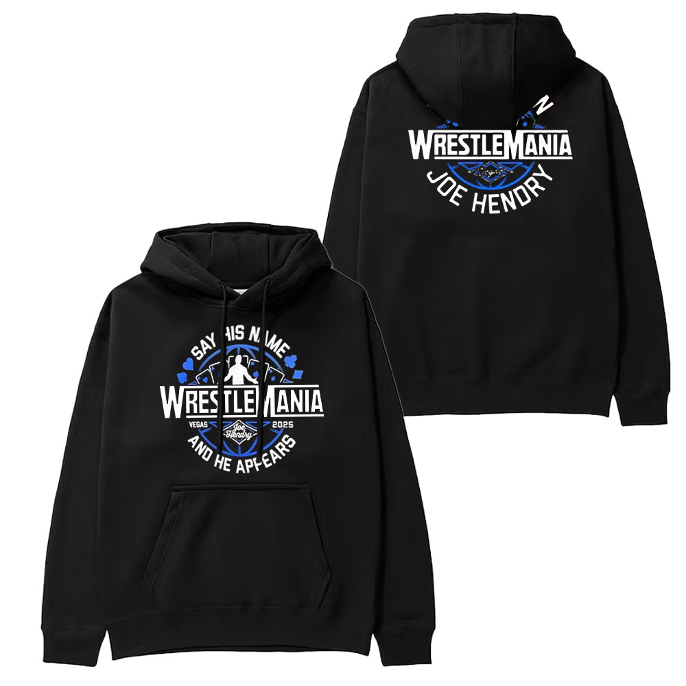 WWE Joe Hendry WrestleMania 41 Logo Hoodie Gift Ideas For Husband-1