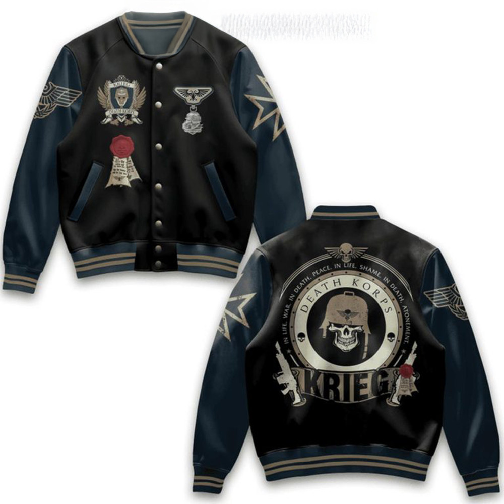 Warhammer Death Korps Krieg 2024 Baseball Jacket Best Gifts For Hockey Fans-1