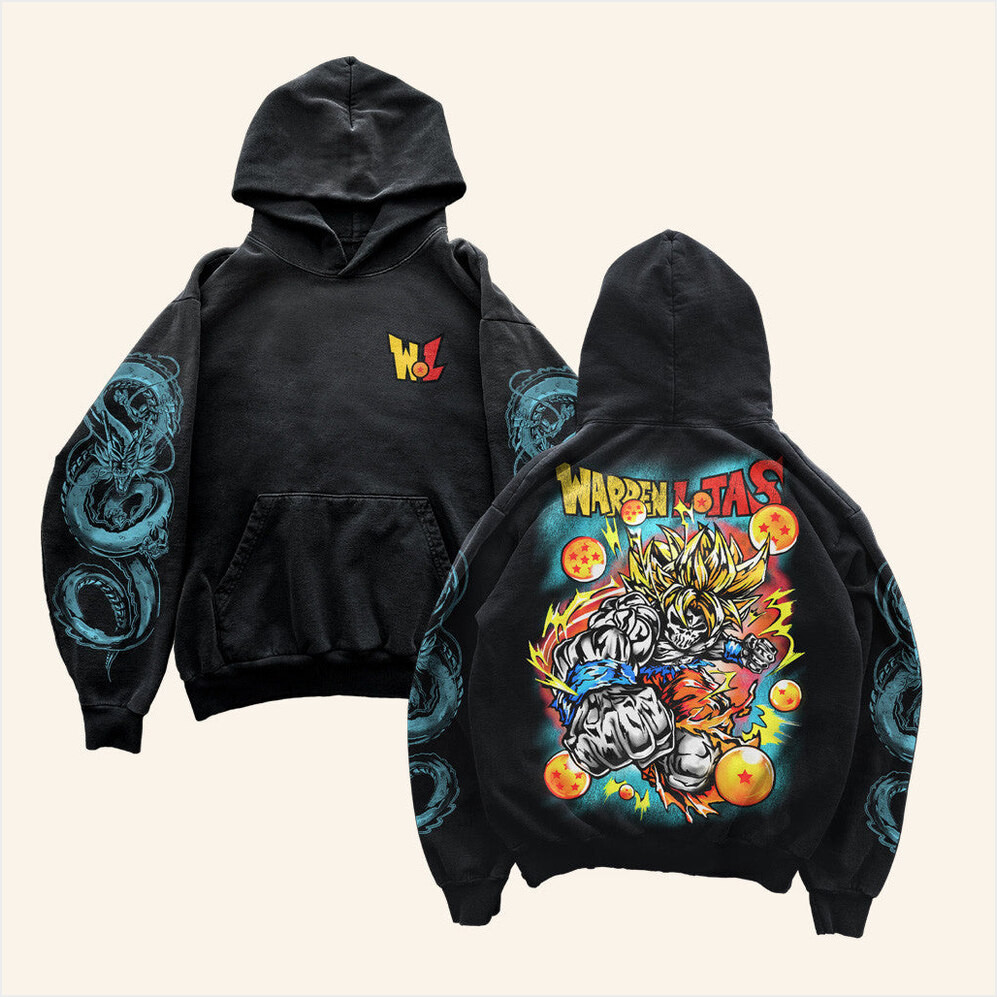 Warren Lotas Merch Super Guy Black Hoodie Best Gifts For Him Birthday Gifts For BFF-1