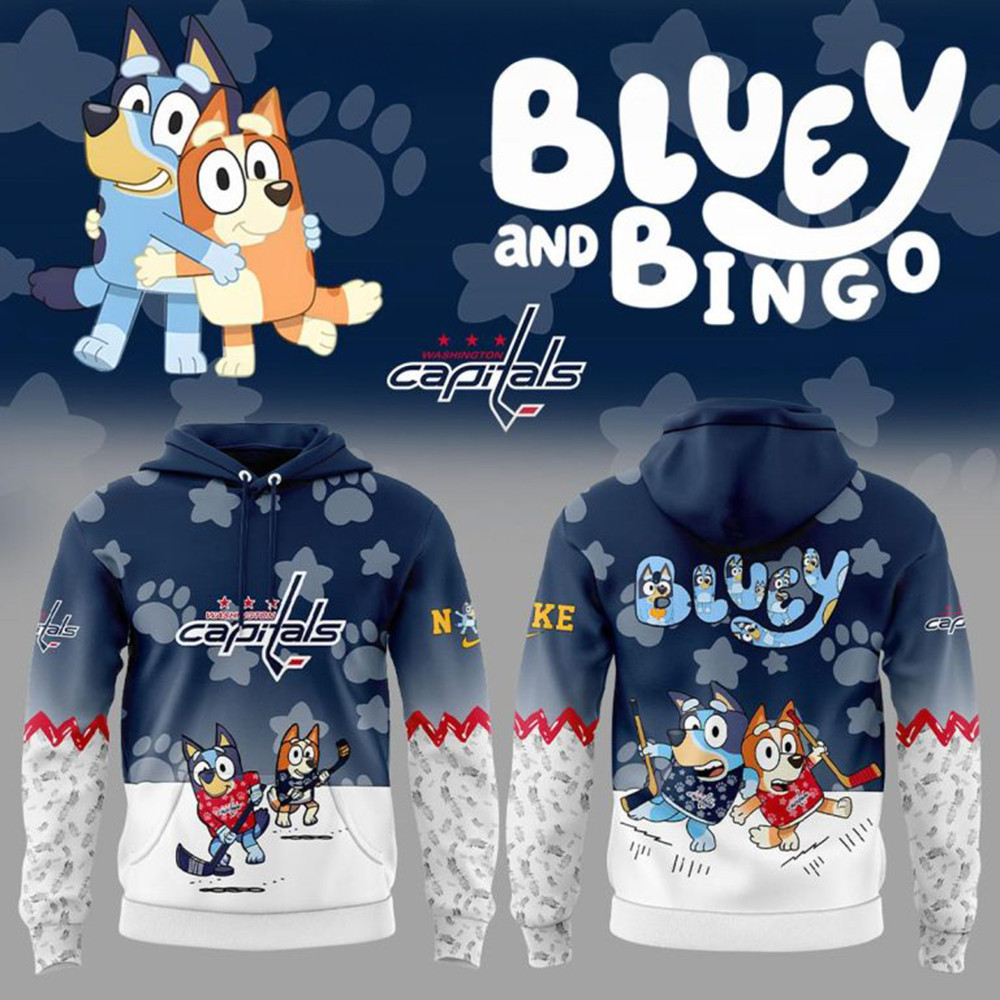 Washington Capitals Bluey And Bingo 2025 Hoodie Hockey Lover Fan Gifts-1