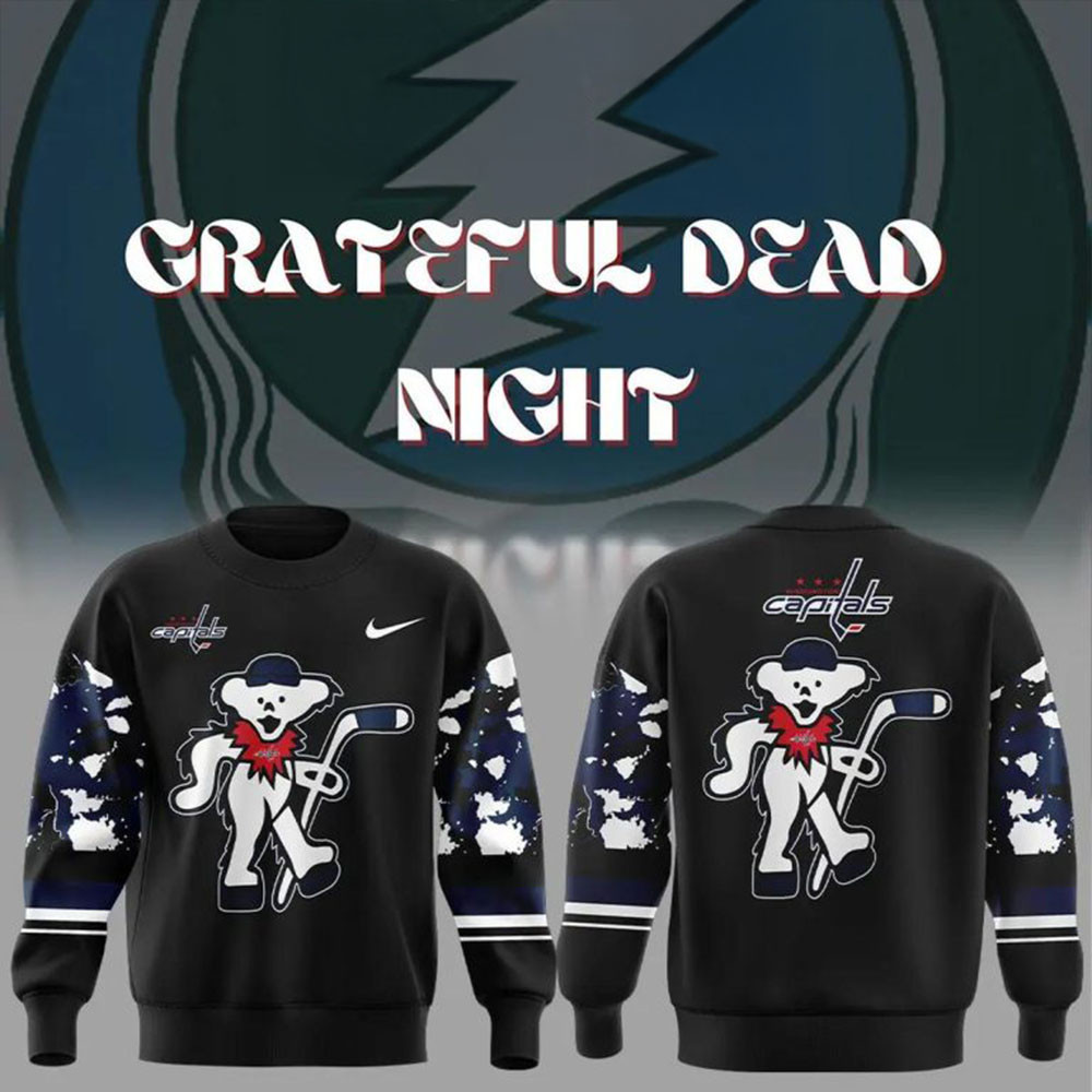 Washington Capitals Hockey Team Grateful Dead Night 2024 Sweatshirt Capitals Merch Dad Gifts-1