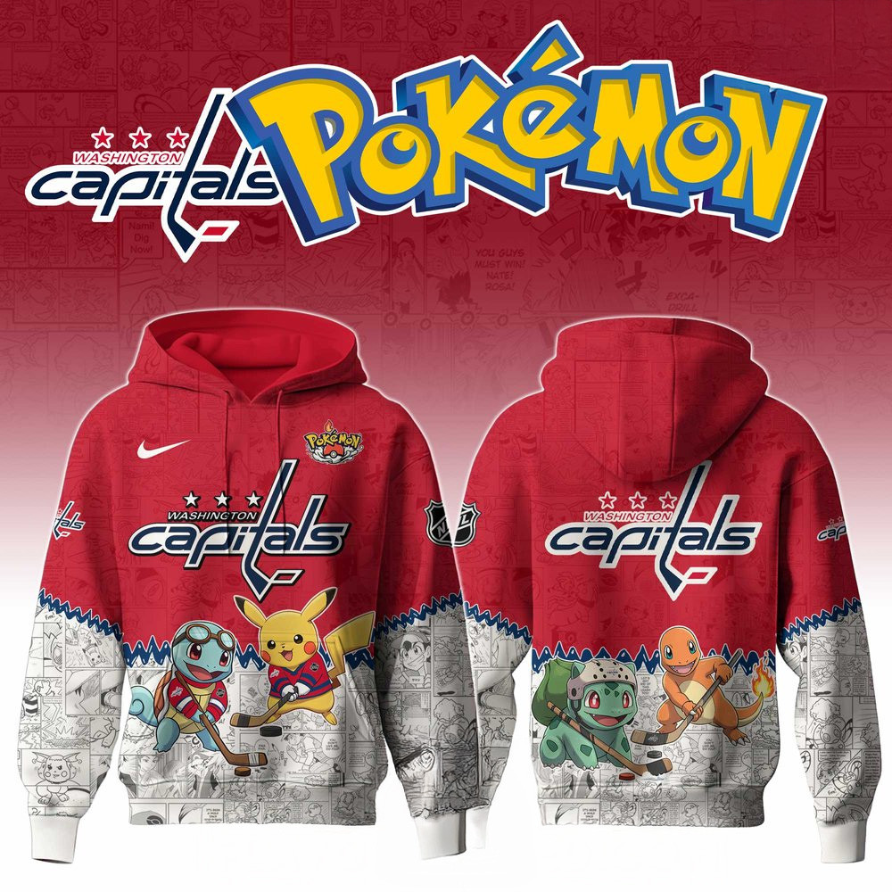 Washington Capitals x Pokemon Special 2025 Hoodie Washington Capitals Merch Father's Day Gifts-1