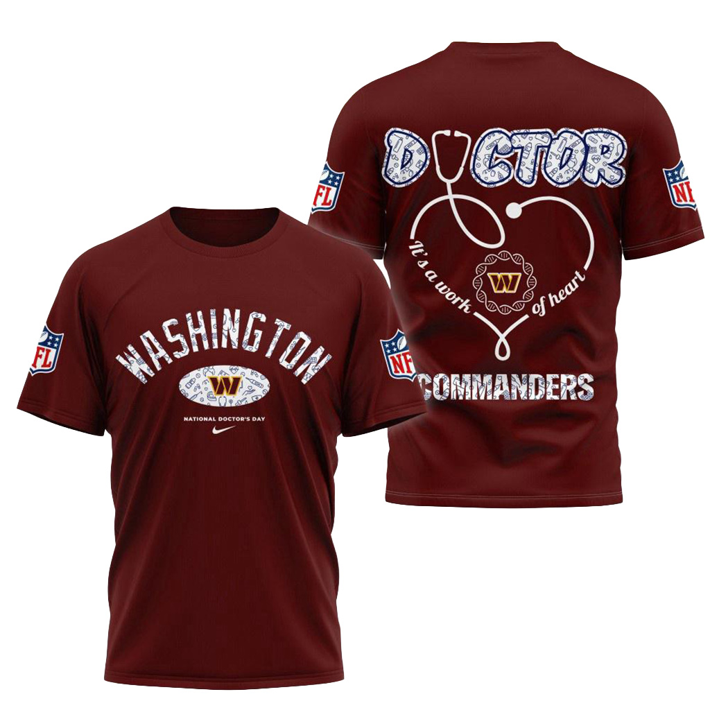 Washington Commanders NFL National Doctors Day Shirt Washington Commanders Merch Fans Gifts-1