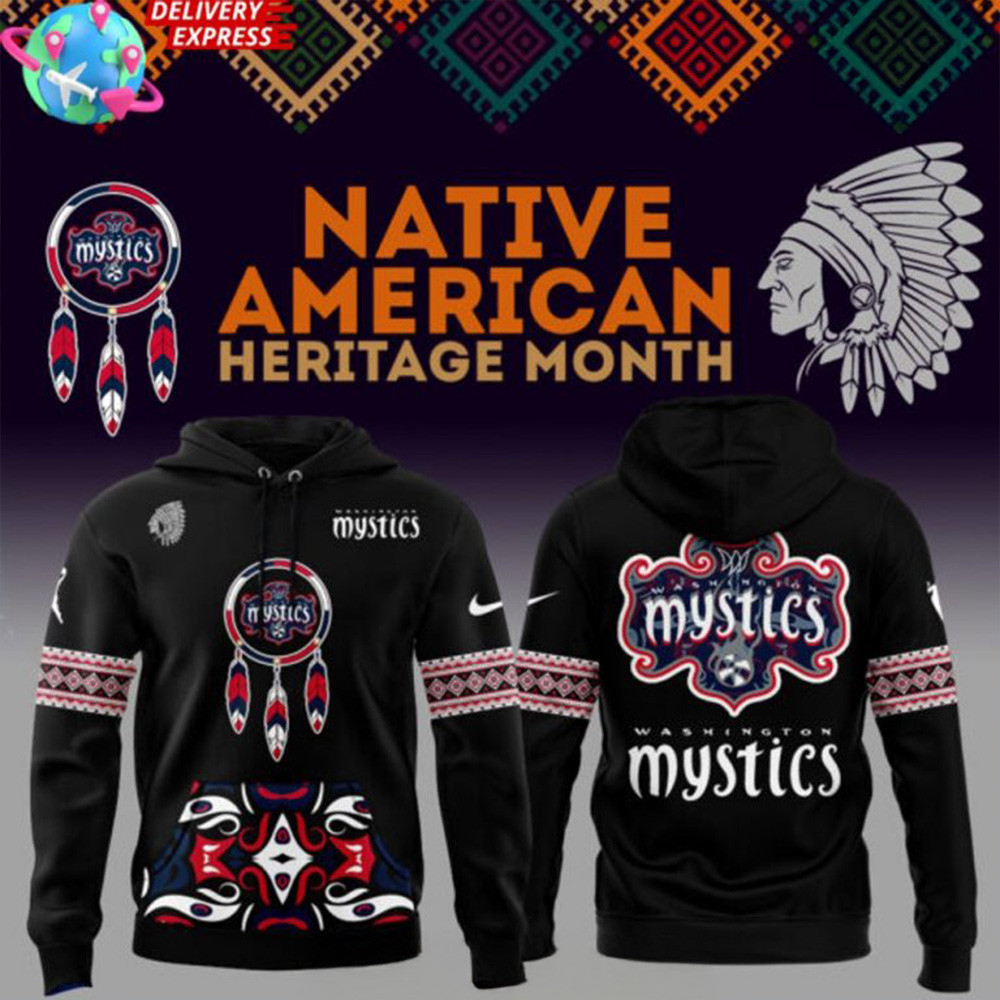 Washington Mystics Native American Heritage Month 2025 Hoodie Gifts For Basketball Fan-1