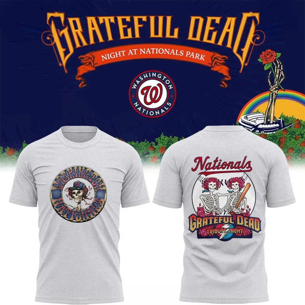 Washington Nationals Grateful Dead Tribute Night 2025 T-Shirt Washington Nationals Merch-1 Washington Nationals Grateful Dead Tribute Night 2025 T-Shirt Washington Nationals Merch-1