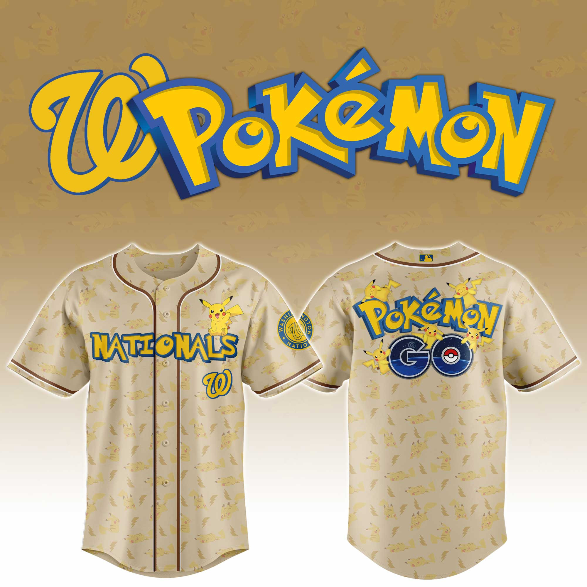 Washington Nationals Mlb X Pokemon Go Master Baseball Jersey For Fans-1