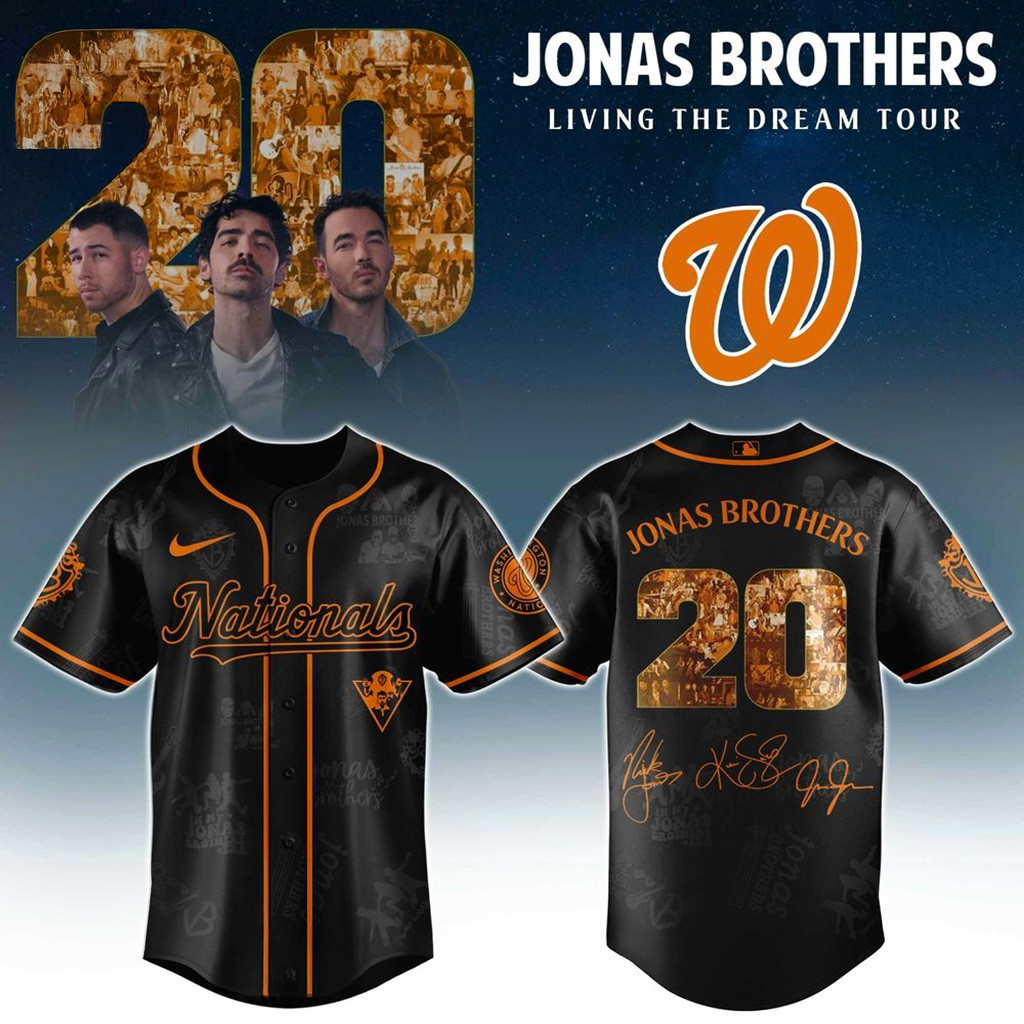 Washington Nationals X Jonas Brothers Living The Dream Tour 2025 Jersey Nationals Merch Him Gifts-1