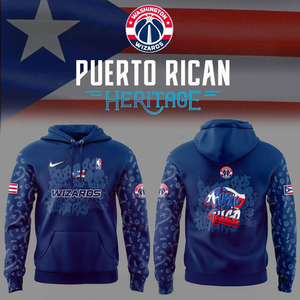 Washington Wizards Puerto Rican Heritage 2025 Hoodie Wizards Merch Gift For Basketball Lover-1