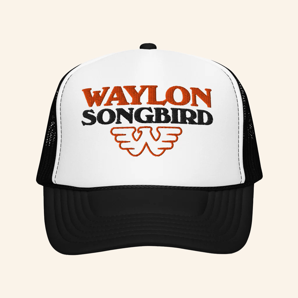 Waylon Jennings Merch Songbird Embroidered Trucker Hat Good Gifts For Boyfriend-1