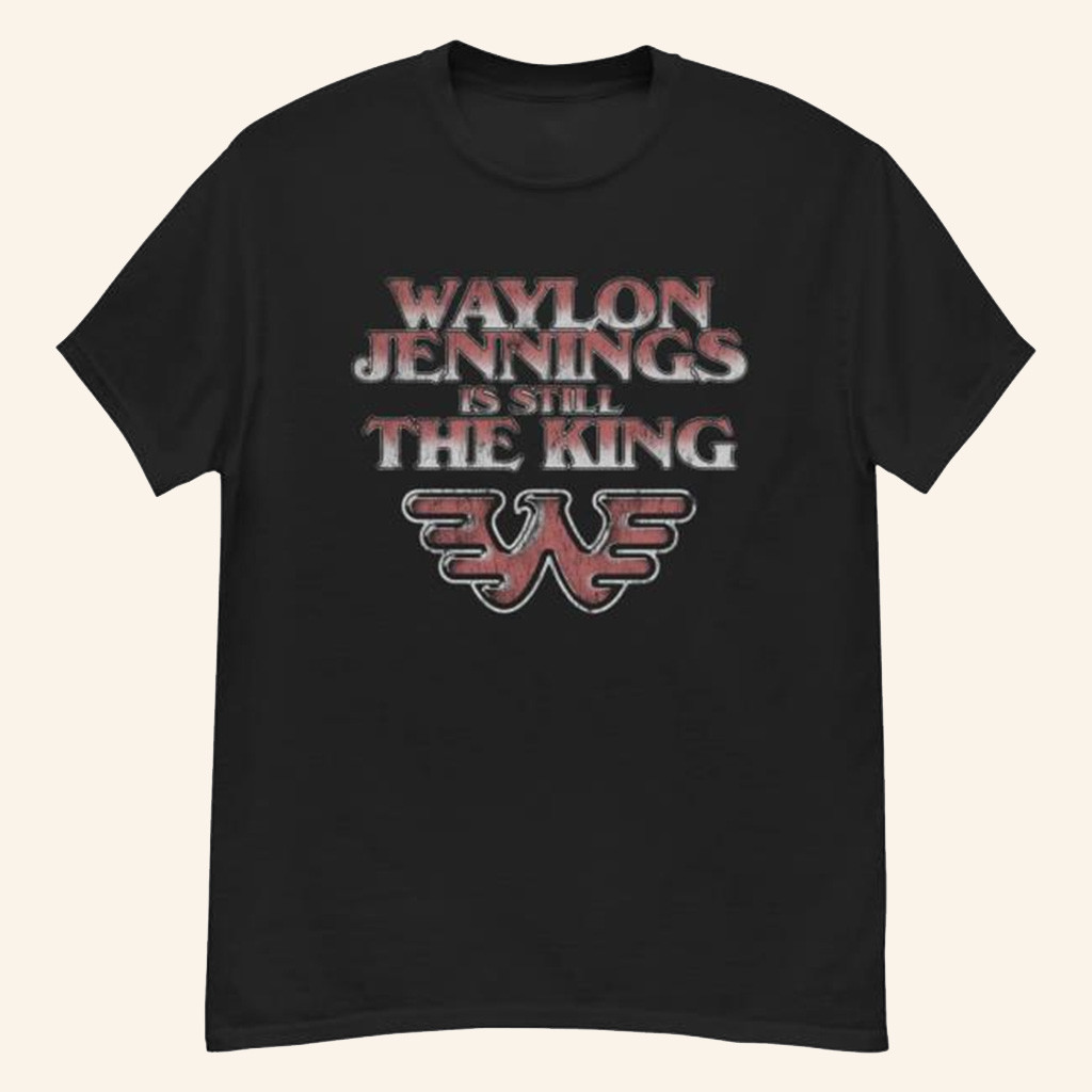 Waylon Jennings Merch Waylon Jennings Is Still The King Songbird T-Shirt Dad Gifts-1