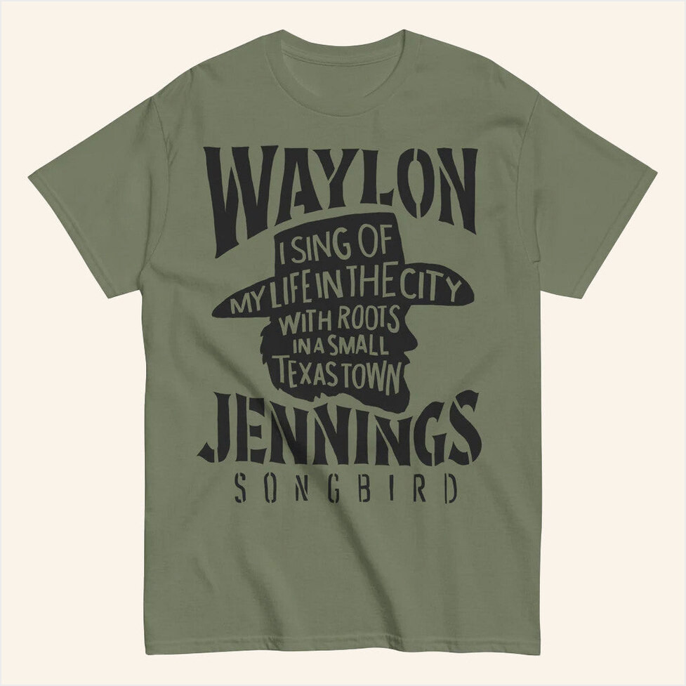 Waylon Merch Cowboy Classic Waylon Jennings T-Shirt Best Gifts For Husband Gifts For Friends-1
