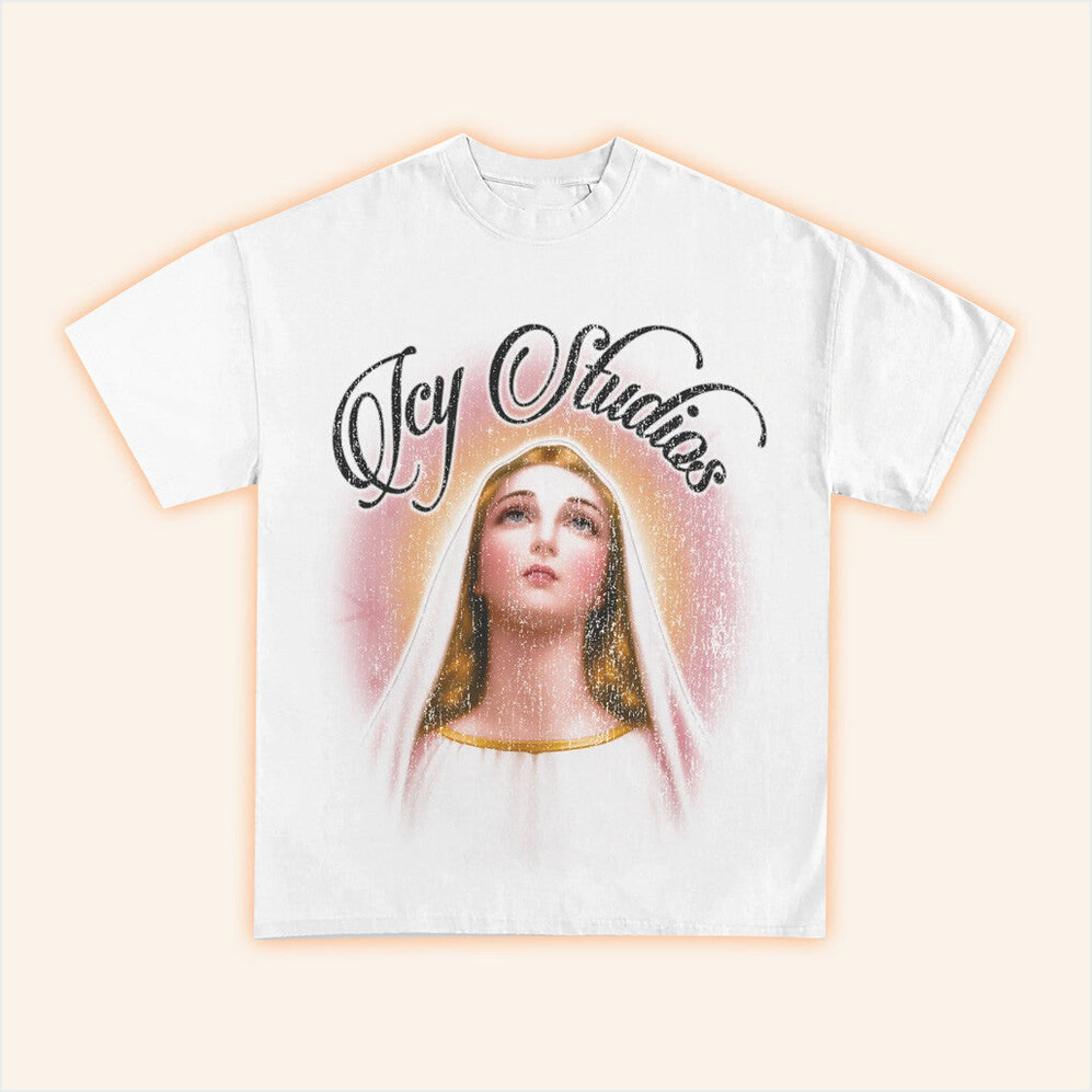 Wear Icy Merch Virgin Mary Graphic Shirt Gifts For Girlfriend Birthday Gifts For Friends-1