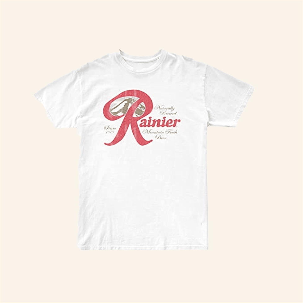 Wear Your Beer Merch Rainier Beer Naturally Brewed Classic Logo T-Shirt Dad Gifts Gifts For BFF-1
