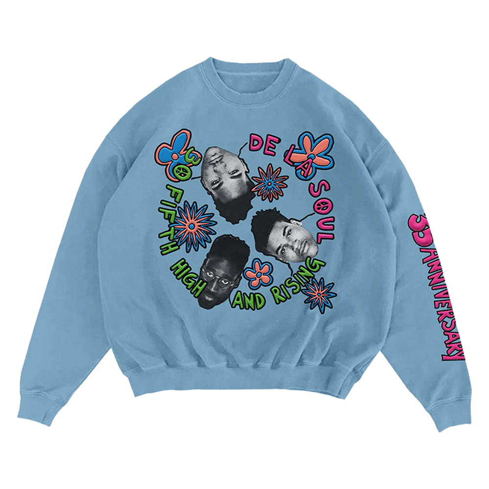 Wearedelasoul Merch 3 Feet High And Rising Slate Blue Crewneck Sweatshirt Wife Gifts-1