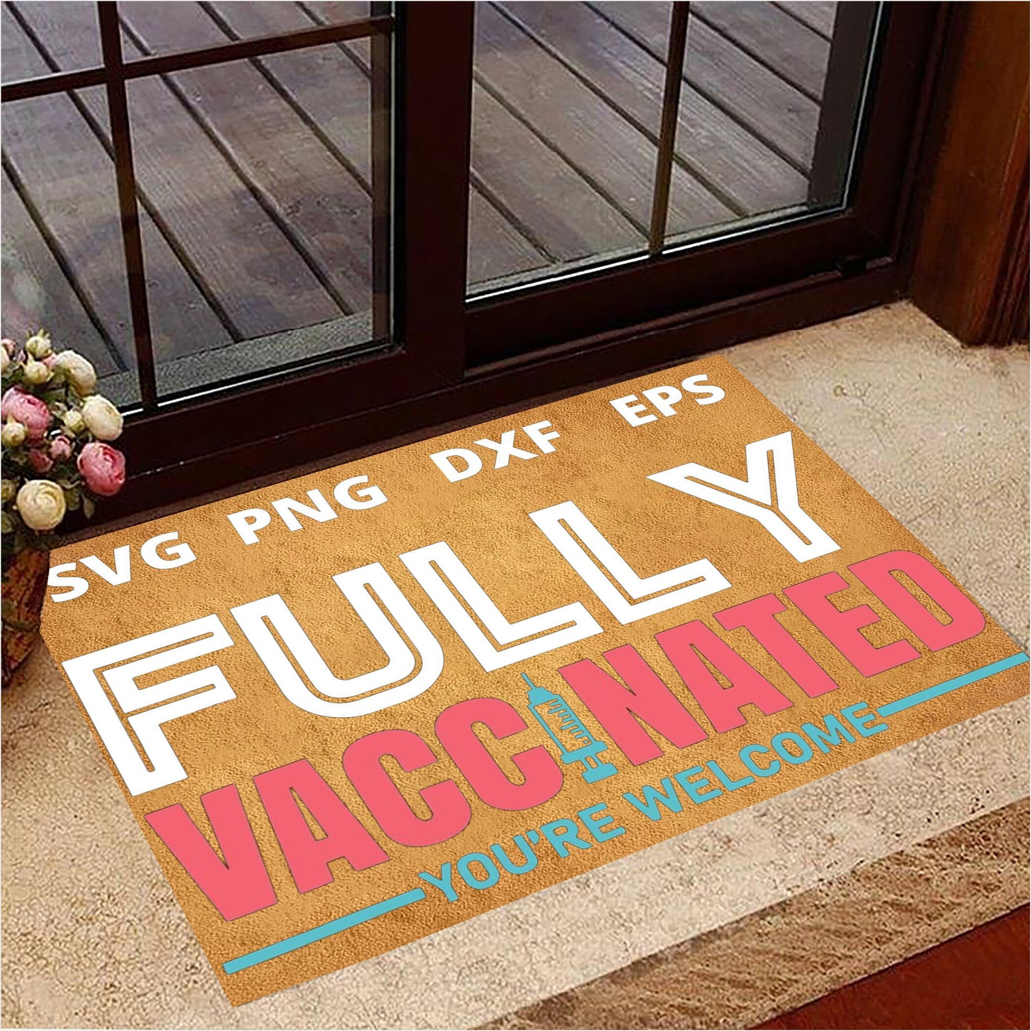 Welcome Fully Vaccinated Doormat Funny Welcome Vaccinated Doormat For Home Decor Gifts For Fans-1