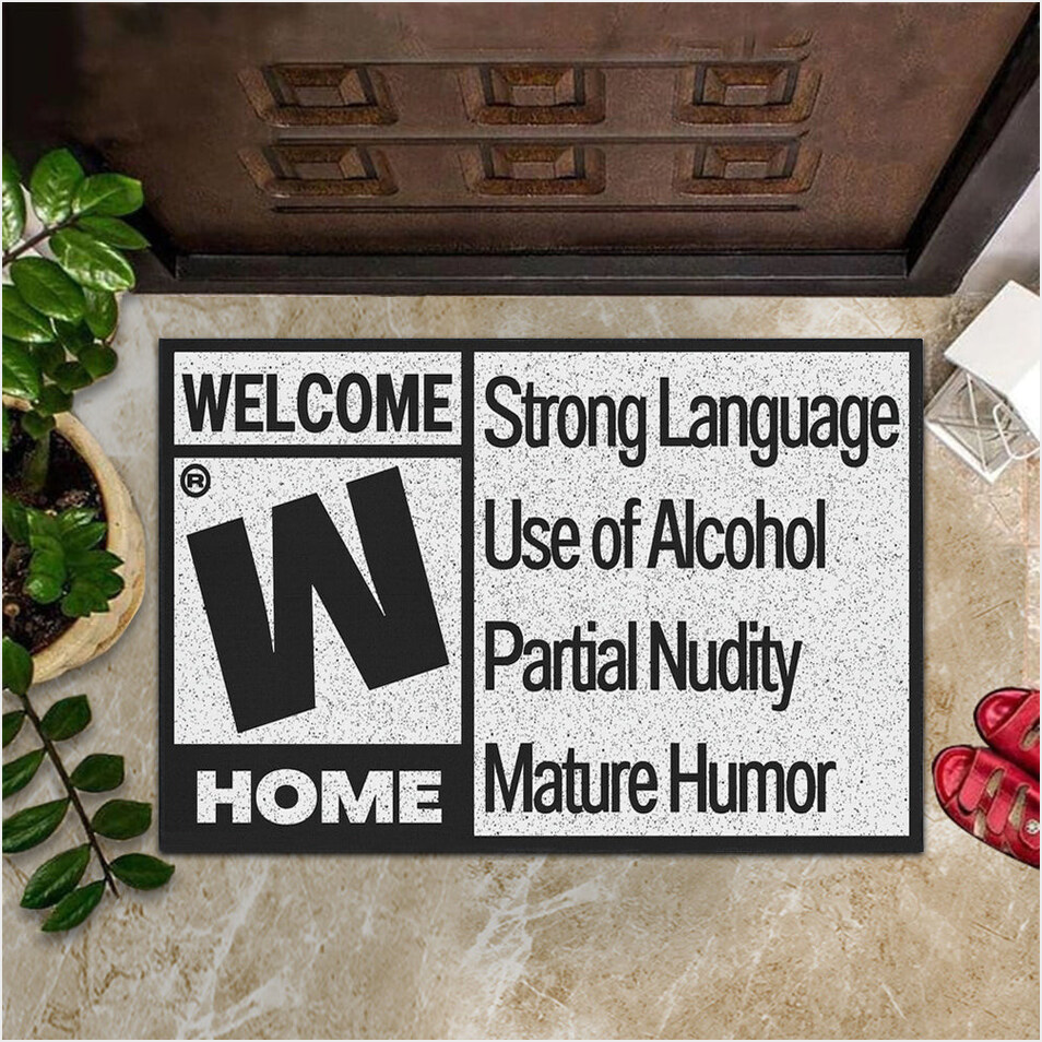 Welcome Home Strong Language Doormat Funny Welcome Mat Front Door Decor Gifts For Best Friend-1