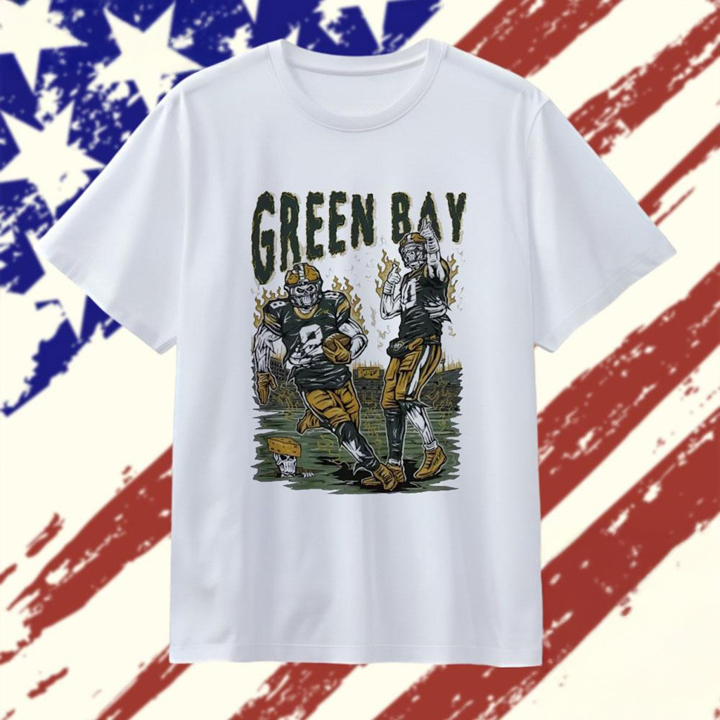 Welcome To Football Green Bay Packers Skeleton Player T-Shirt Green Bay Packers Merch-1