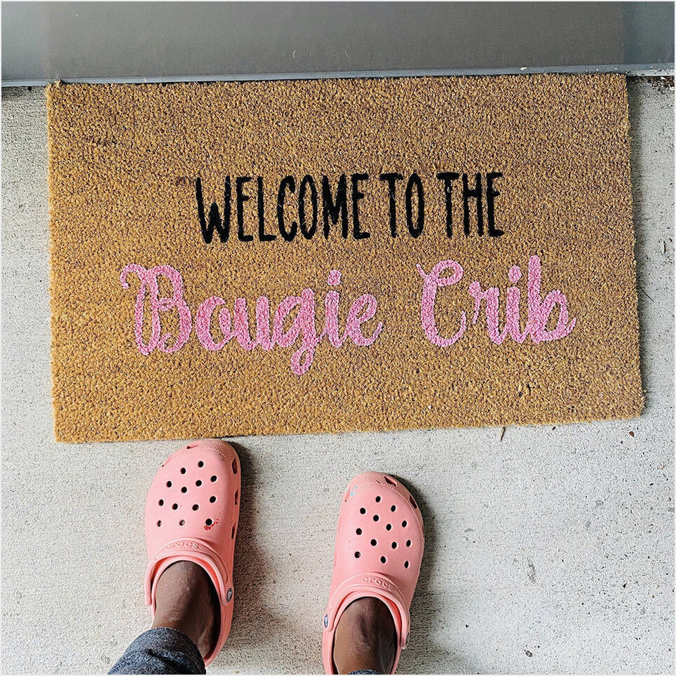 Welcome To The Bougie Crib Doormat Funny Welcome Mat Gifts For Bestie Sisters Gifts For Friends-1