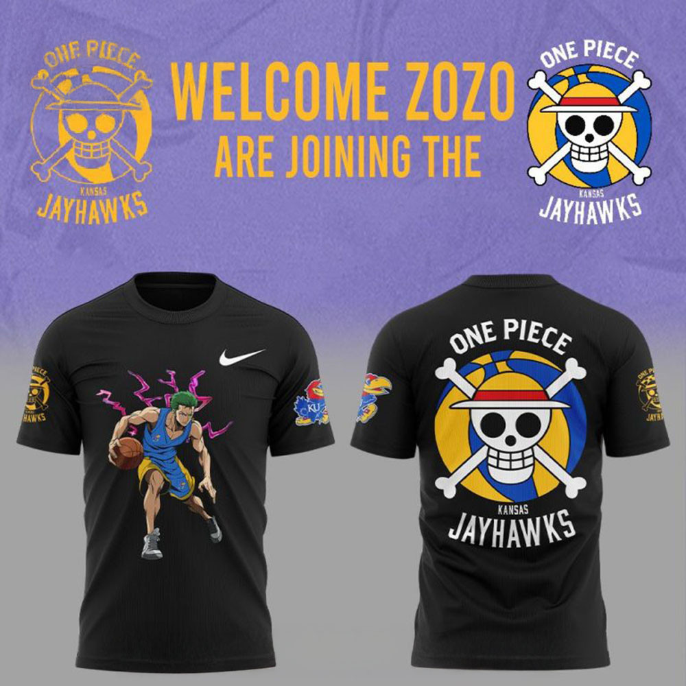 Welcome Zoro Are Joining The Kansas Jayhawks Shirt Gifts For Father's Day From Son-1