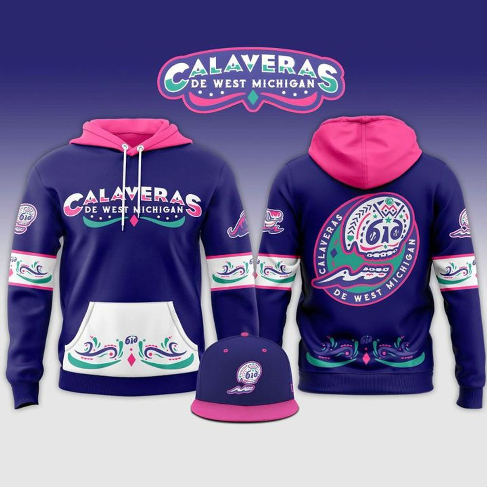 West Michigan Whitecaps Calaveras New Look 2025 Hoodie Baseball Player Gift Ideas-1