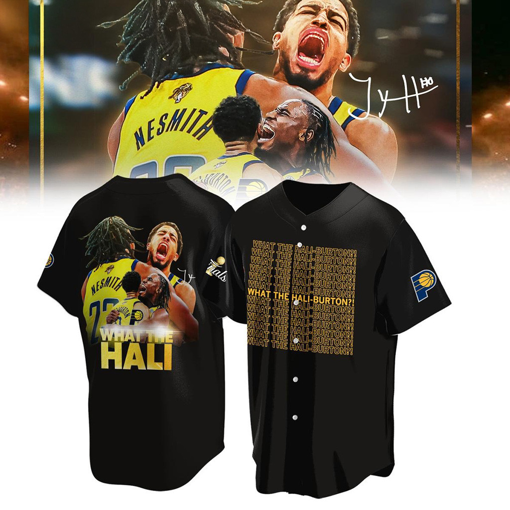 What The Hali Burton Indiana Pacers NBA Finals 2025 Baseball Jersey Gifts For Basketball Fan-1