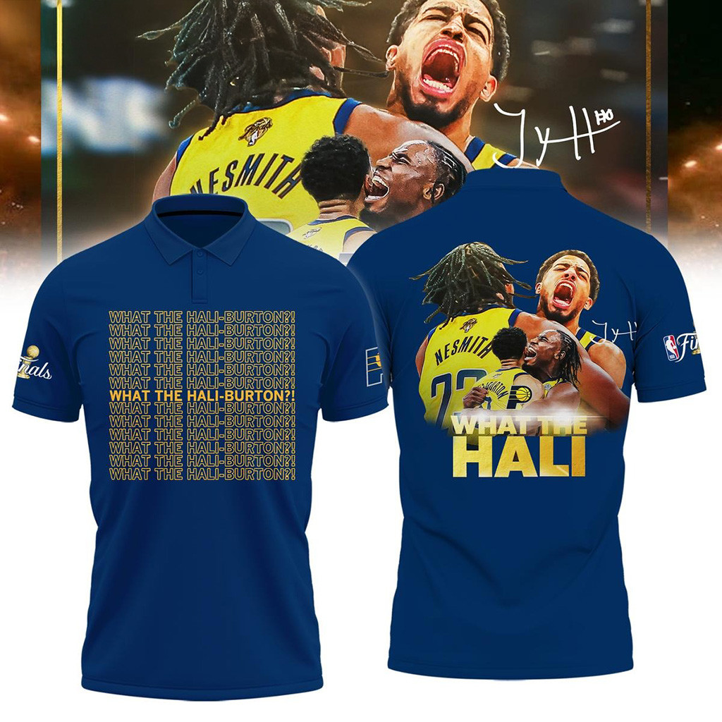 What The Hali Burton Indiana Pacers NBA Finals 2025 Polo Shirt Indiana Pacers Merch-1